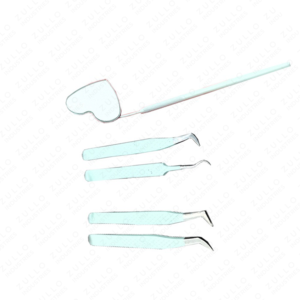 Eyelash Extension Tweezers Set Stainless Steel Heart Mirror Beauty <b>Tools</b> for Makeup Eyebrow Care Professional Lash Kit - Product Image 6