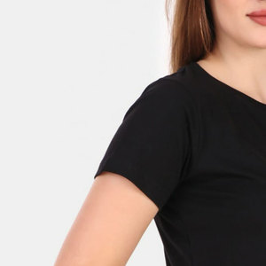 High Performance Lightweight Best Service Breathable Slim Fit Short Sleeve Reasonable Price Custom Logo Printed Women Crop Top - Product Image 3