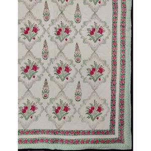 Edredón Reversible de Algodón 100% con Estampado Floral Hecho a Mano, Estilo Vintage, Ecológico, para Cama Doble - Product Image 2