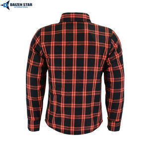 Camisa de Seguridad para Motocicleta de Franela Transpirable y Resistente al Viento de Primera Calidad con Protección Reforzada, % Algodón, Manga Larga - Product Image 2