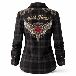 Camisas de Franela Casuales Bordadas Personalizadas, Proveedor OEM para Venta al Por Mayor - Camisas de Mujer con Logotipo Frontal, 100% Algodón, Secado Rápido y Transpirables - Product Image 2