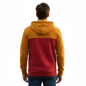 Sweat à capuche zippé pour homme en molleton bouclette 100% coton épais et lourd, éco-responsable, hiver, coupe épaules tombantes, poche en polaire, personnalisable - Product Image 3