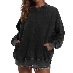 Sweat-shirt à capuche ample et surdimensionné pour homme, couleur unie, hiver, avec col à capuche, épaules tombantes, en molleton - Product Image 1