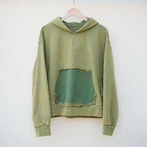 Sweat-shirt à capuche décontracté pour homme, effet délavé, look vintage, doux, 100% coton molletonné, coupe oversize, streetwear - Product Image 3