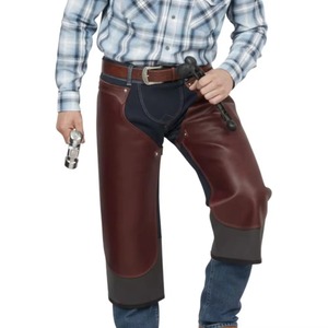 Chaps de fermeur professionnel en cuir de vachette, réglables, pour le sablage des sabots, protection des jambes, outil de travail - Product Image 2