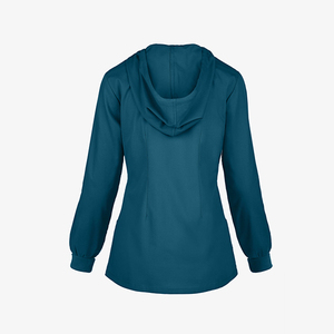 Nouveau design très demandé : Blouse de travail pour femme à col en V, multi-poches, avec cordon de serrage, manches longues, grandes tailles - Product Image 3