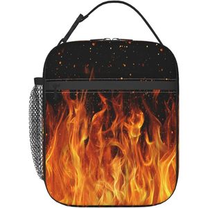 Sac à déjeuner isotherme réutilisable pour hommes et femmes, sac isotherme à thème incendie pour le travail, les voyages, les pique-niques, la randonnée - Product Image 1