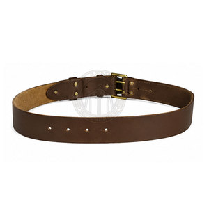 เข็มขัดหนังแท้แบบ Sam Browne ราคาส่ง พร้อมหัวเข็มขัดเหล็กผิวเรียบ สไตล์ลำลอง - Product Image 3
