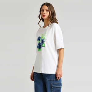 Ropa Deportiva para Compradores Mayoristas, Camiseta de Cuello Redondo para Mujer, Algodón y Elastano, Elástica, Ajustada, Manga Corta, para Gimnasio - Product Image 4