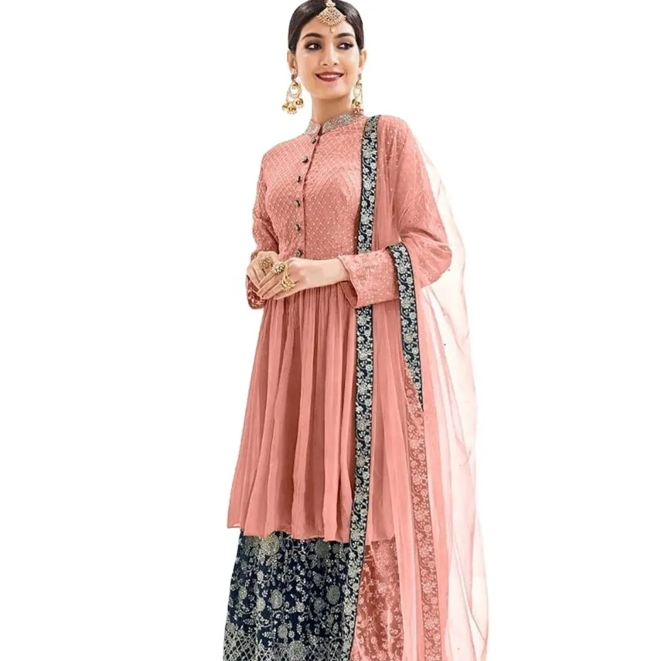 Mahira Khan Designer Muslim Dress Collection Pakistani Kurta And Sharara Set For Ladies 2023 - 2024
