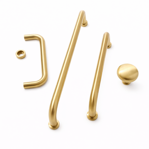 Juego de tiradores y pomos de latón vintage para gabinetes, tiradores de cajones y tiradores de tazas de estilo antiguo, herrajes para muebles - Product Image 5