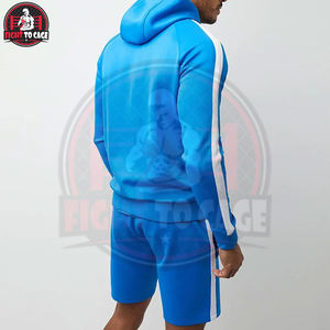 Conjunto de Sudadera con Capucha y Pantalones Cortos de Dos Piezas, Transpirable, Informal, con Cierre de Cremallera, Mezcla de Algodón, para Gimnasio en Casa, Hecho en Pakistán, Otoño 2026, Precio al por Mayor - Product Image 4