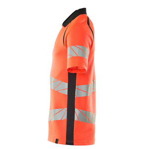 Polo unisexe haute visibilité fluorescent antistatique à séchage rapide en polyester sans coutures, vêtement de travail haute visibilité - Product Image 5