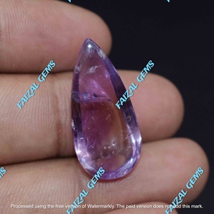 Precioso cuarzo natural de amatista púrpura, cristal de alta calidad en forma de pera, cabujón suelto FAIJAN GEMS Rajasthan para la fabricación de joyas - Product Image 4