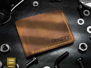 Portefeuilles courts en cuir pour hommes, Logo aléatoire, vente en gros, portefeuille moderne pour hommes, porte-cartes en cuir, LWM-0250 - Product Image 5