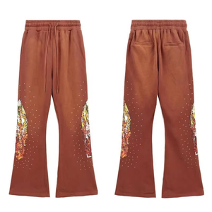 Wholesale Custom Logo <b>Drawstring</b> Men <b>Trousers</b> Loose Fit Customized Logo Printing Men <b>Trousers</b> - Product Image 4