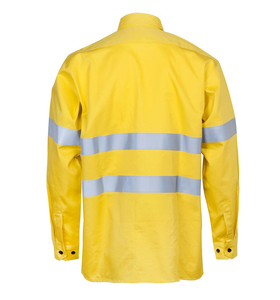 High Visibility Breathable Long Sleeve Cotton Mechanic Custom <b>Welding</b> Safety Worker <b>Shirt</b> Reflective Unisex - Product Image 2