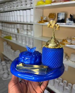 New Design Resin Bakhoor Set <b>Eid</b> Ramdan <b>Gift</b> Oud Incense Burner Oud Storage <b>Box</b> Resin Mubkhar By Whimsy art craft - Product Image 3