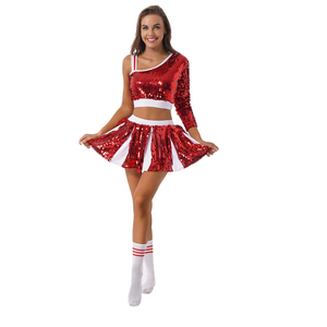 Uniforme de pom-pom girl personnalisé par sublimation, unisexe, 180 grammes, fabriqué au Pakistan pour adultes - Product Image 5