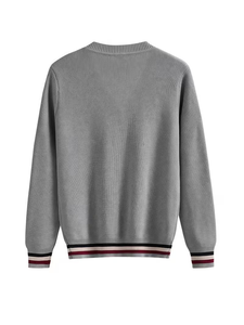 Academy Sweater for Boys And Girls New Color-Block Knitted Cardigan Jacket New Spring And Autumn Kids' School Attire for Girls - Product Image 3
