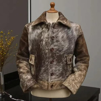 Veste en cuir de vache véritable pour homme, hiver, haute qualité, taille personnalisable, confortable, écologique, respirante, logo sur le devant