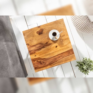 Vandana Table de Chevet Moderne en Bois Naturel pour Chambre et Bureau SCORPION 45cm Marron Finition Pierre Sheesham Pieds en Cheveux de Cheval Rangement - Product Image 4