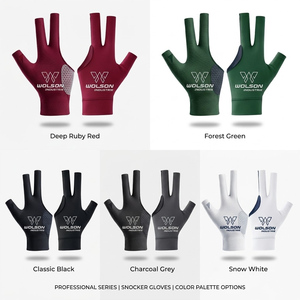 Guantes de Snooker de Tres Dedos Wilson Industry, Antifricción, Poliéster/Lycra, Ajustables, para Jugadores Profesionales y Amateurs, Unisex - Product Image 4
