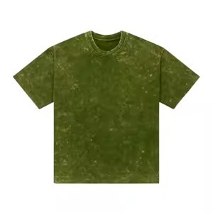T-shirt unisexe en coton épais délavé coupe classique style streetwear pour homme, qualité supérieure, personnalisable OEM sur le devant, respirant, manches courtes - Product Image 3