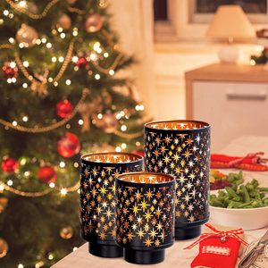 Handmade Metal Star Cutout <b>Candle</b> <b>Holder</b> Set Decorative Tea Light <b>Lantern</b> Modern Tabletop Votive <b>Candle</b> <b>Holder</b> for Home Living - Product Image 4