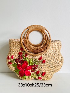 Colección de Bolsos de Mano Abiertos de Verano para Mujer, Hechos a Mano con Jacinto de Agua Natural, Ecológicos, Capacidad de 1-1.9L, Dos Modelos - Product Image 4