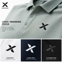 Polos Promocionales Corporativos para Hombre X Sports City, Tejidos con Estampado, Transpirables, Mezcla de Spandex/Algodón, Antiarrugas, para Oficina, Cuatro Estaciones