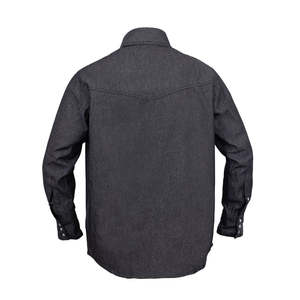 FR Denim Shirt 100% C 7 oz Ropa de seguridad resistente al fuego (Denim Black) 2X-Large - Product Image 2