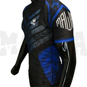 Rashguard Mawra de haute qualité, design personnalisé, tissu polyester/spandex, UPF50, respirant, maillot de compression court pour MMA - Product Image 6