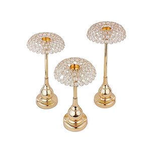 Crystals <b>Tealight</b> Pillar Candle <b>Holder</b> Decorative Glass Candle Stand for Home Decor Table Centerpiece & Gift - Product Image 6