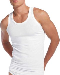 Seamless Workout Fitness Body Building Undershirt Best Price <b>Men's</b> Pure Cotton <b>White</b> Tank Tops Gym Training <b>Vest</b> - Product Image 1