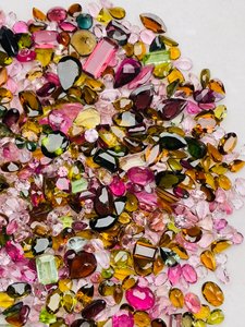 Turmalina Natural Multicolor, Piedras Preciosas de Corte Mixto, Calidad AAA, Brillo AAA, Multicolor, Certificadas por IGI para la Fabricación de Joyas - Product Image 5
