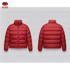 Veste matelassée sur mesure pour homme, col montant, coupe classique, tissu respirant avec logo personnalisé - Product Image 1