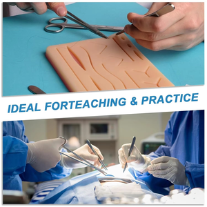 Kit d'entraînement complet à la suture avec coussin d'entraînement durable en silicone pour la fermeture des plaies et instruments réutilisables en acier inoxydable - Product Image 2