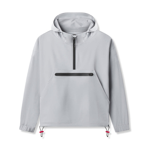Wholesale Gym Fitness Wear Windproof Tracksuit <b>Set</b> Quarter Zip Pullover Windbreaker 2 Piece <b>Set</b> Running Wear Lightweight Anorak - Product Image 6