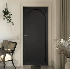 Porte intérieure en bois massif moulé sur mesure, imperméable, porte simple en WPC, design moderne pour appartements et bureaux - Product Image 3