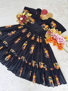 Boutique Wholesale 2026 Autumn New Fashion Round Neck Casual Long Sleeved Chiffon <b>Women's</b> <b>Dress</b> - Product Image 6