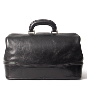 Classic Doctor Bag Leather Genuine Leather Satchel With Shoulder Strap And Hasp Closure For Business Use - Product Image 6