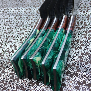 Juego de Cuchillos de Cocina Premium LEGACY BLADES de 5 Piezas, Ambidiestros, de Acero de Damasco Sostenible, para Carne, Frutas y Verduras - Uso Profesional - Product Image 2