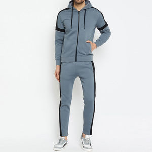 Survêtement d'hiver à capuche pour homme, style streetwear, avec logo personnalisé, respirant, en polaire écologique, vente en gros - Product Image 1