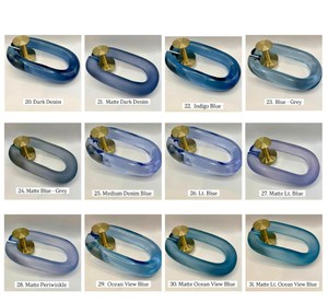 Marco Enterprises ME Handmade Resin Foliage Pattern Vertical <b>Chain</b> Link <b>Rope</b> Oval Wall Art Modern Living Room Wedding Hanging - Product Image 4