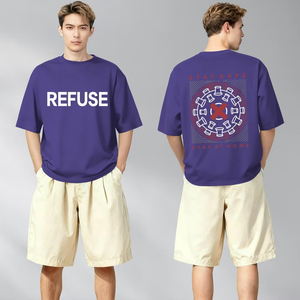 Camisetas de Algodón Oversize para Hombre con Bordado Pesado, de Alta Calidad, Lavado Ácido, Estilo Urbano y Gimnasio - Product Image 5