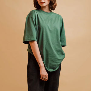 T-shirt décontracté pour femme en polyester 100 %, coupe classique, manches courtes, couleur unie, respirant, écologique, idéal pour l'été - Product Image 5