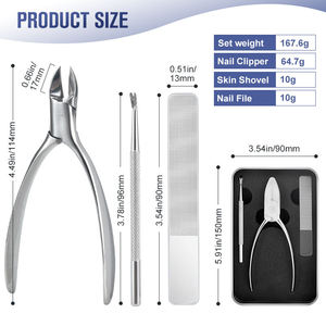 Hot Wholesale Beauty Nail Cuticle Nippers Curved Stainless Steel Finger Use Pointed-beak Eagle-beak <b>Pliers</b> <b>Set</b> Wide Jaw Opening - Product Image 1