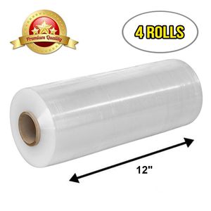 Pellicola estensibile a mano a 4 rotoli 12 \ "X 2000 '60 spessore eccellente resistenza allo strappo pellicola di carta adesiva - Product Image 2