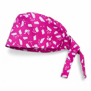 Bonnets chirurgicaux ajustables en pur coton avec logo personnalisé pour infirmières, spas, salons de beauté, soins vétérinaires et hôpitaux - Product Image 5